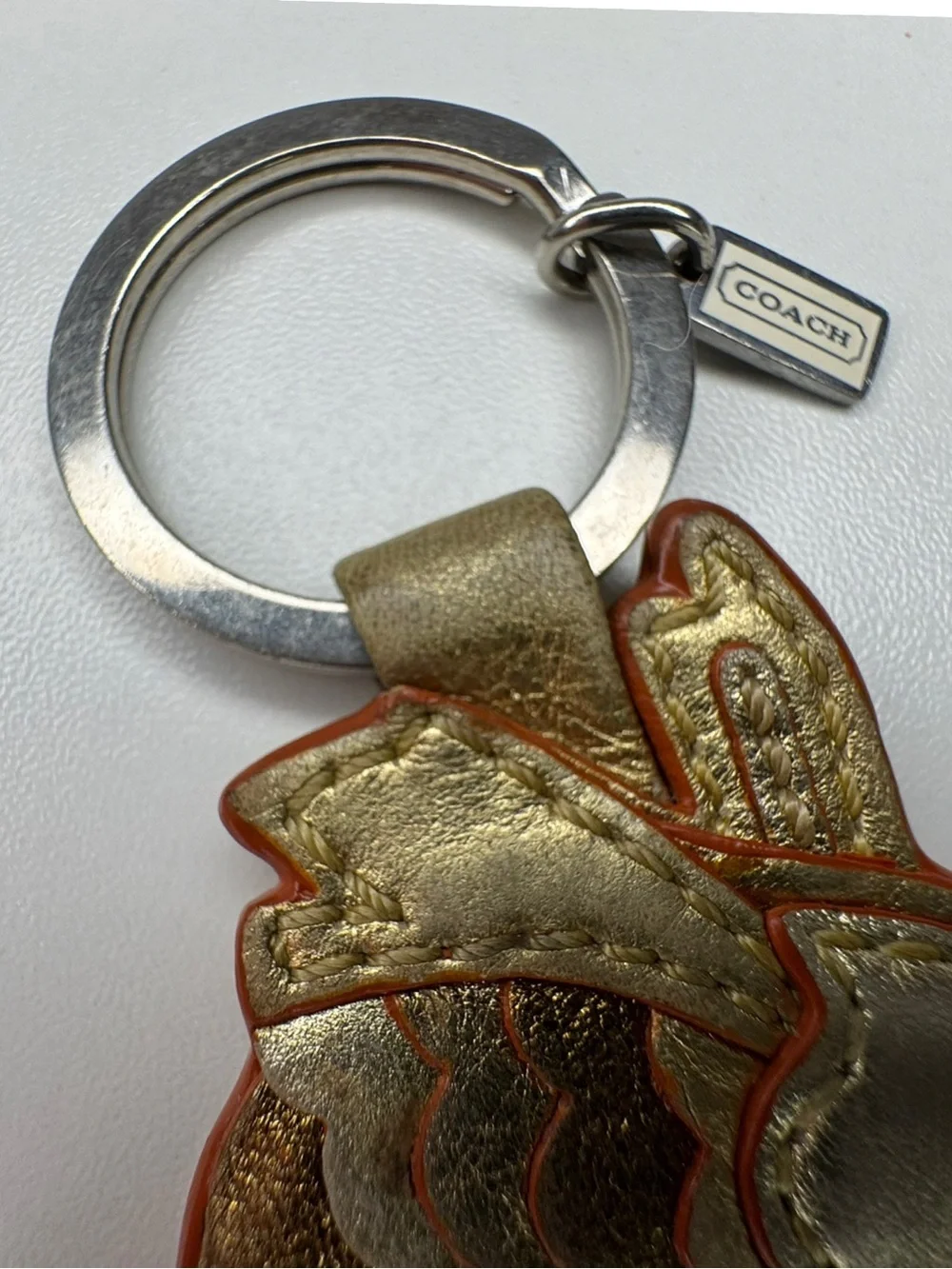 Coach Gold Koi Metallic Fish Key Fob Charm